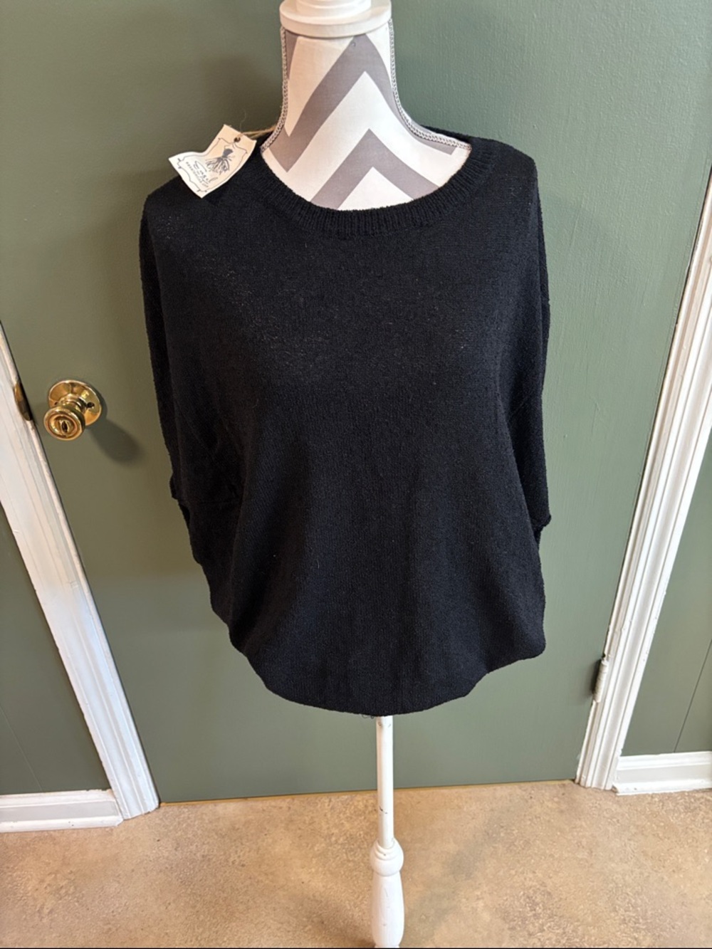 Classic Black Crew Neck Women's Sweater